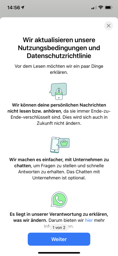Whats App Nutzungsbedingungen