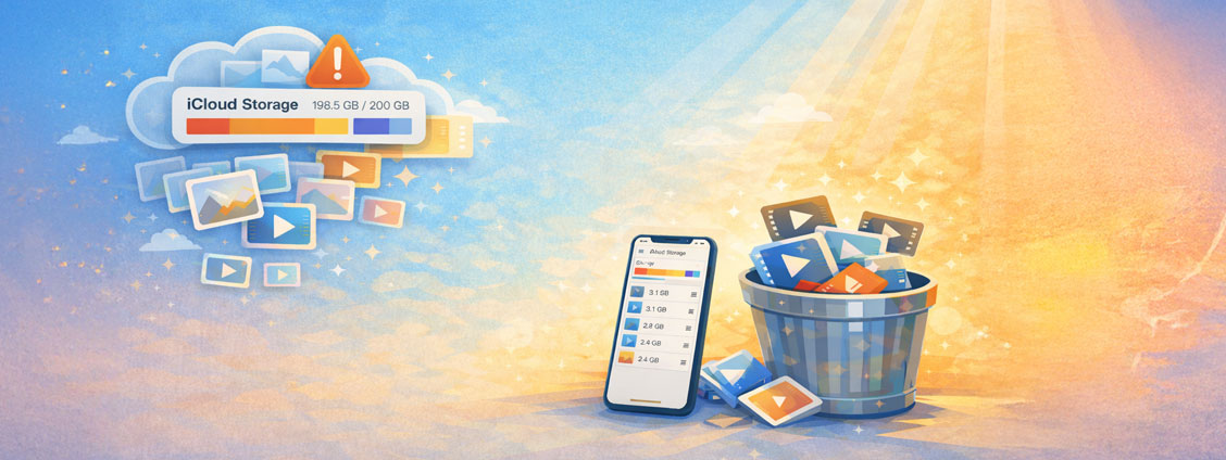 Grosse Videos in iCloud finden